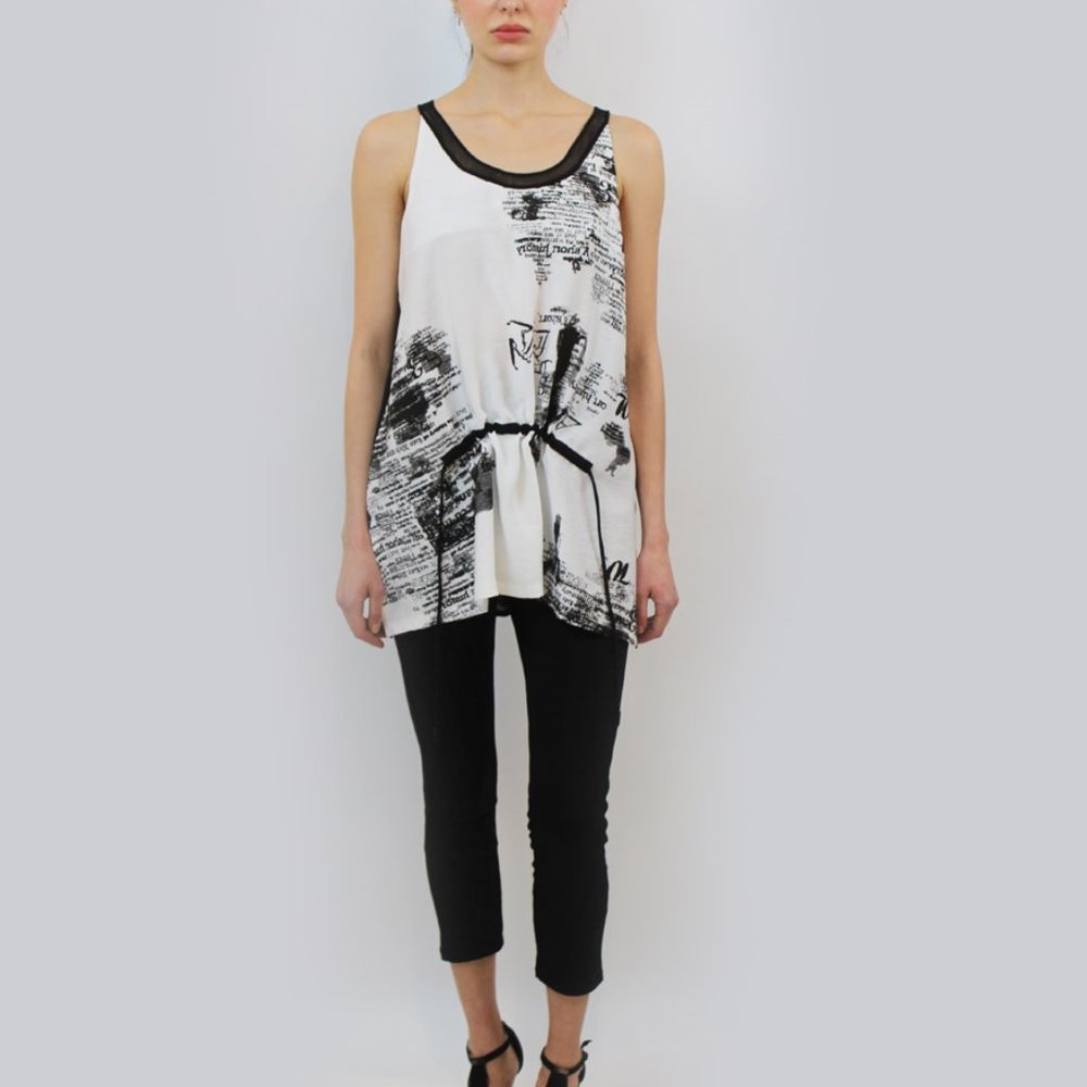White Pattern Tank ST-7410 - Picture 6 of 8